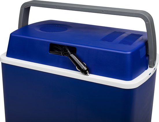 Campart Koelbox CB-8624 - Coolbox 22 liter - Lichtgewicht met handvat - Thermo-elektrisch koelsysteem - Met 12V stekker voor onderweg en in auto - Om te vormen naar 230V netstroom stekker - Blauw