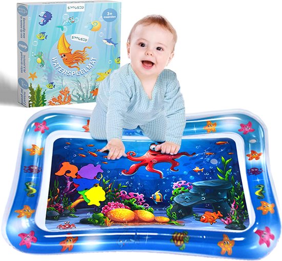 Spoused Waterspeelmat - Watermat - Speelmat baby - Speelkleed baby - Tummy Time - Luxe Geschenkdoos