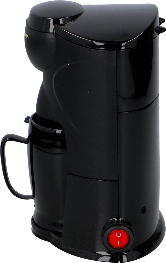 Dunlop Koffiezetapparaat incl. mok - 1 kop - 12V - 170 watt - Zwart - 13x11x19 cm