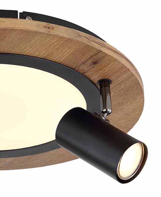 Globo - plafonniere - Kassu - naturel zwart - metaal - Ø 40cm - LED - 67307D