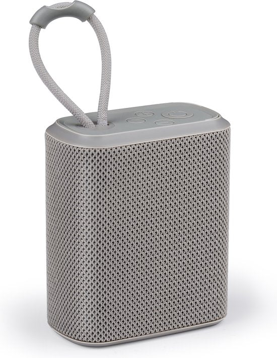 Draagbare Bluetooth Speaker 5.3 - Draadloze Muziekbox met AUX en FM Radio - Partybox met 4 uur Speeltijd - Compact en Lichtgewicht - Grijs