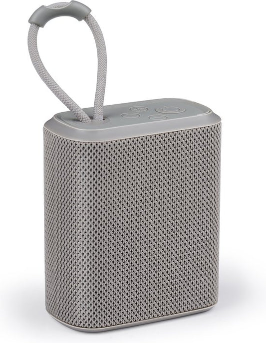 Draagbare Bluetooth Speaker 5.3 - Draadloze Muziekbox met AUX en FM Radio - Partybox met 4 uur Speeltijd - Compact en Lichtgewicht - Grijs