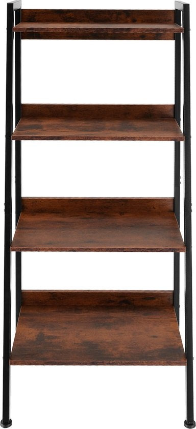 tectake - Wandrek ladderrek boekenrek - Chatham industrieel donkerbruin - 404702