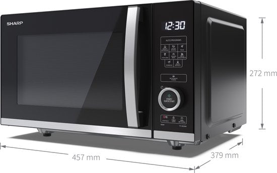 Sharp YC-QS204AE-B Platte Magnetron - 800W - 20ltr - zwart