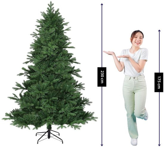 Black Box Trees Brampton Boom - Kerstboom met Natuurlijke Vorm - Kerstversiering voor Woonkamer en Kantoor - Kunstboom van PE Naalden - Hoogte 230 x Diameter 147 cm - Groen