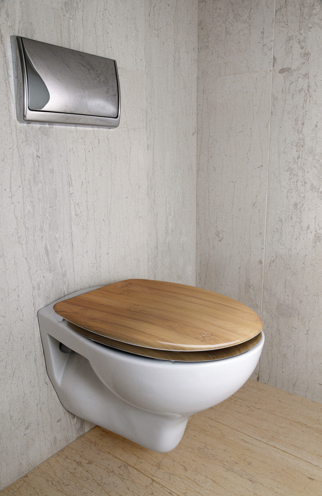 Casaria Wc Bril Duroplastic - Soft-close – Antibacterieel Bamboe
