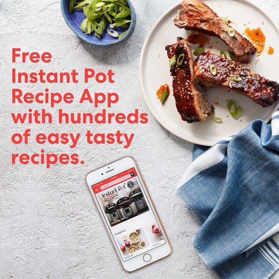 Instant Pot Duo Crisp 7,6L Multicooker + Airfryer - 11-in-1 Snelkookpan - Slowcooker - Sous-vide - Air Fry - Twee-Deksel Systeem - Tot 8 Porties