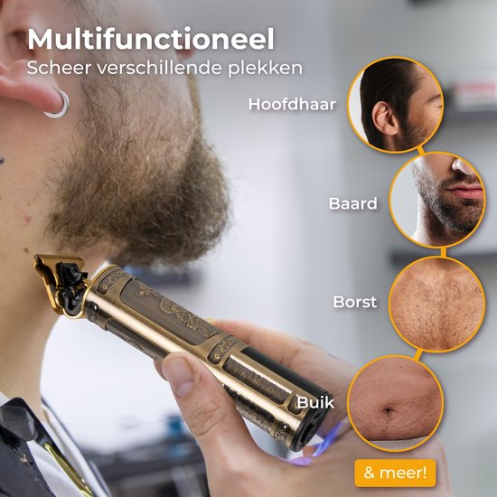Nuvance - Tondeuse Mannen - LED Display - Incl Opzetstukken - Baardtrimmer en Trimmer Mannen - Usb C Oplaadbaar - Clipper