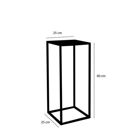 GOA TAFEL ZWART L25XB25XH60 CM