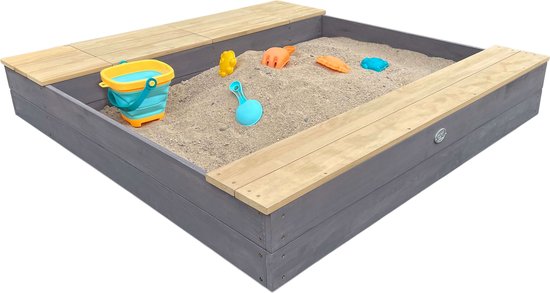 AXI Evy Zandbak met waterbakken en opbergruimte Grijs/bruin - Inclusief accessoireset