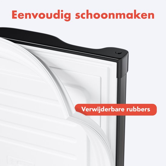 KitchenBrothers Vriezer - 64L - Compact Tafelmodel - 3 Vrieslades - Diepvrieskast - Vrijstaand - Zwart
