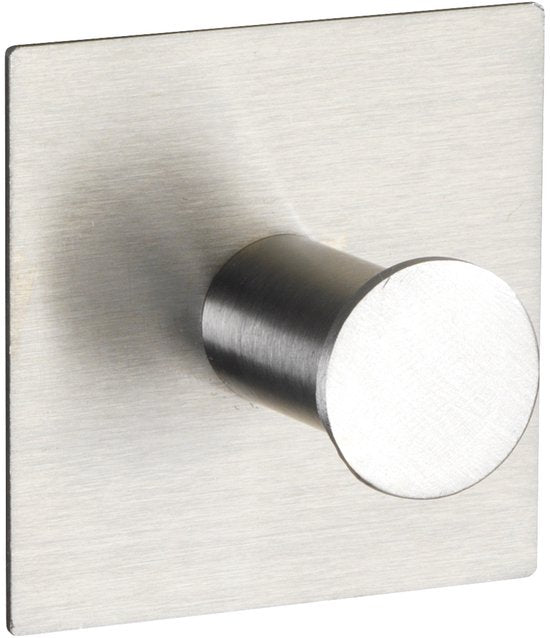 Wenko Wandhaak Zelfklevend Accadia 5,5 X 3 Cm Rvs Zilver
