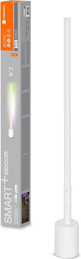 LEDVANCE SMART+ WIFI LED-hoekvloerlamp, slank, wit, 8W