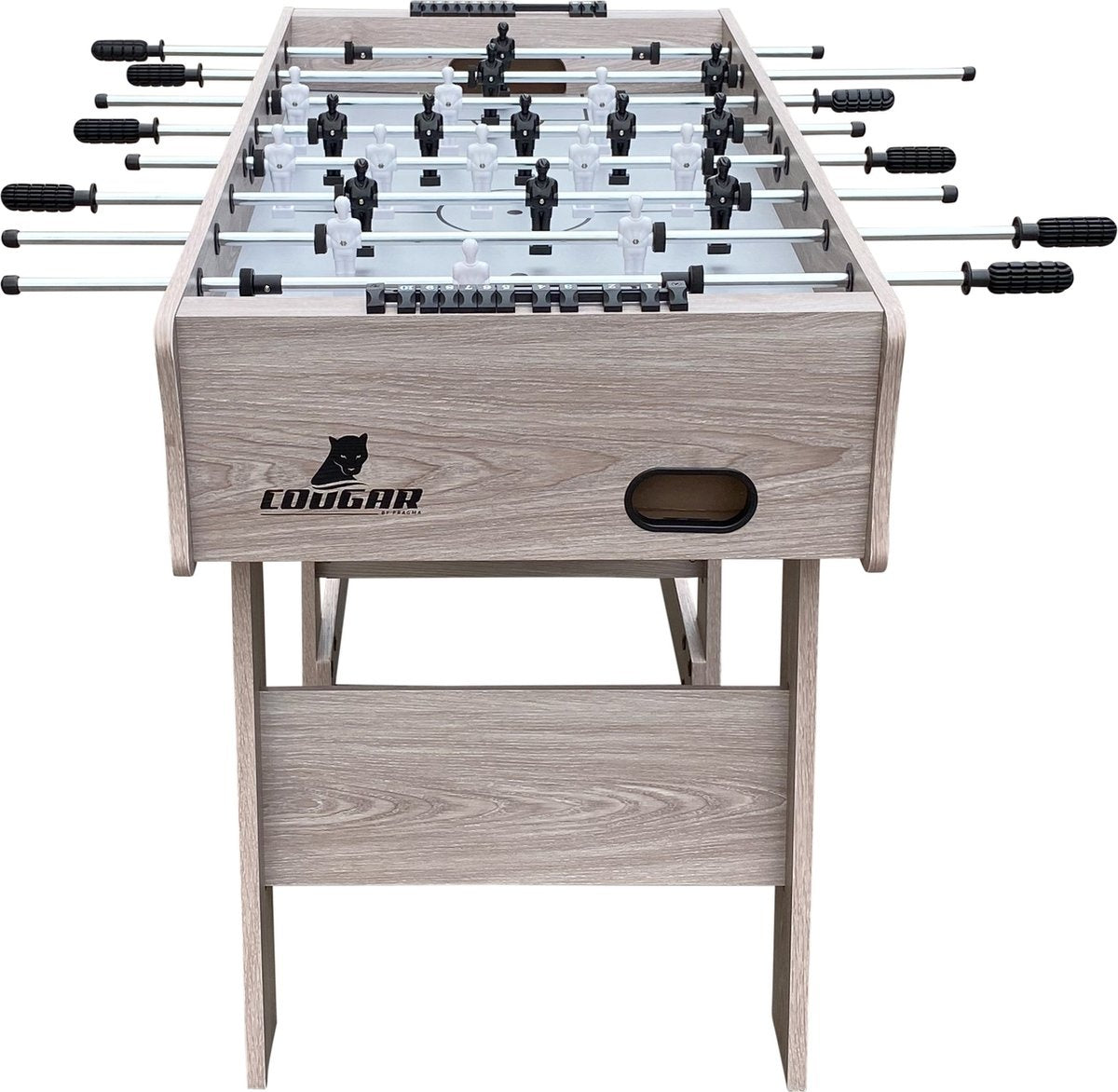 Cougar Scorpion Kick opklapbare Voetbaltafel Eiken -  122 x 61 x 80 cm - Incl. ballen