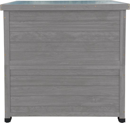 AXI Felix houten opbergkast – Tuinkast van FSC Hout - Magnetisch sluitsysteem - Verstelbare poten - 80x45x93cm - Warm Grijs