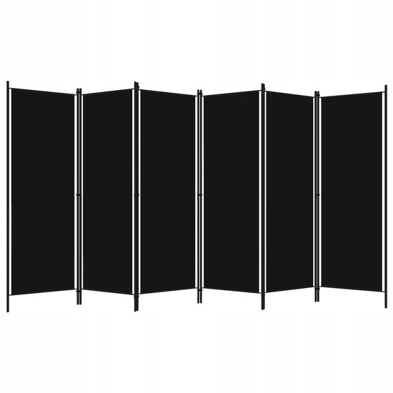 Zwarte Paravent - 6 Panelig - 300x180 cm - Ruimteverdeler