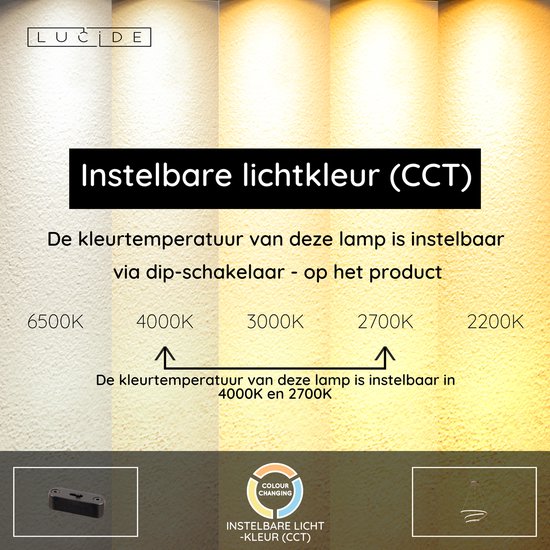 Lucide ESPIRAL - Hanglamp - LED Dimbaar - CCT - 1x40W 2700K/4000K - Taupe - Essential