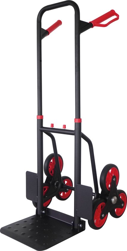 BRASQ Steekwagen Trap - Staal - 120KG Draagvermogen - Transportkar - Transporthulp - Opvouwbaar - Trapsteekwagen