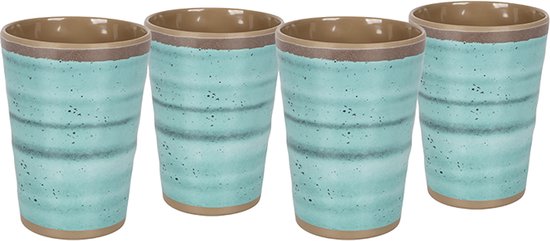 Bo-Camp - Beker - Halo - Blauw - 4 Stuks