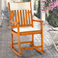 Casaria Schommelstoel – Acaciahout Incl. 2 Kussens – Bruin