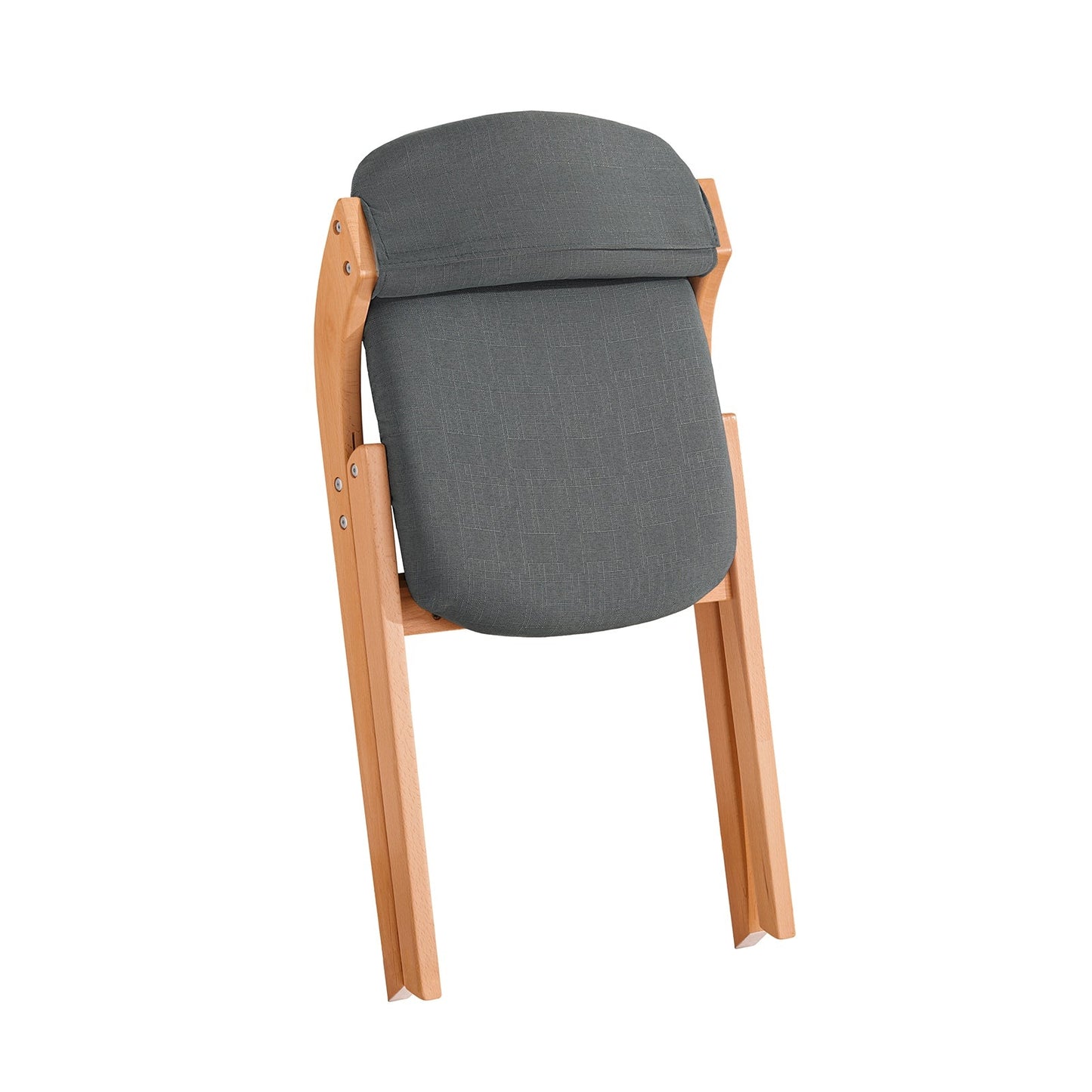 SoBuy Houten Klapstoel met Gestoffeerde Zitting - 47x57x79 cm - Beukenhout