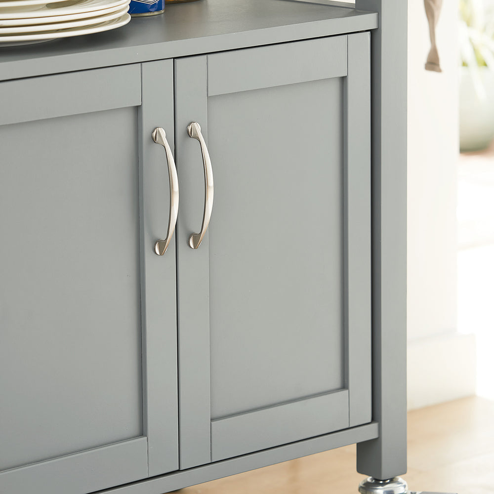 SoBuy Keukenwagen met 1 lade en 2 deuren - Max. 30KG - 60 x 44 x 92 cm - Grijs