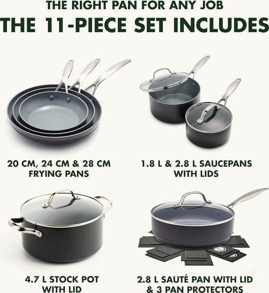 Greenpan Valencia Pro 16-Delige Keramische Pannenset - CC000763-001