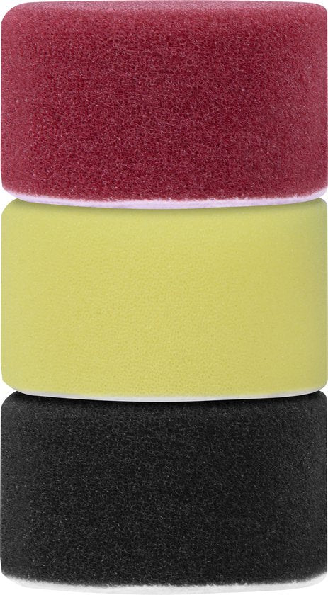 VONROC Polijstschijven/Polijst pads schuim voor polijstmachines – Starterset - 50mm, 6 stuks