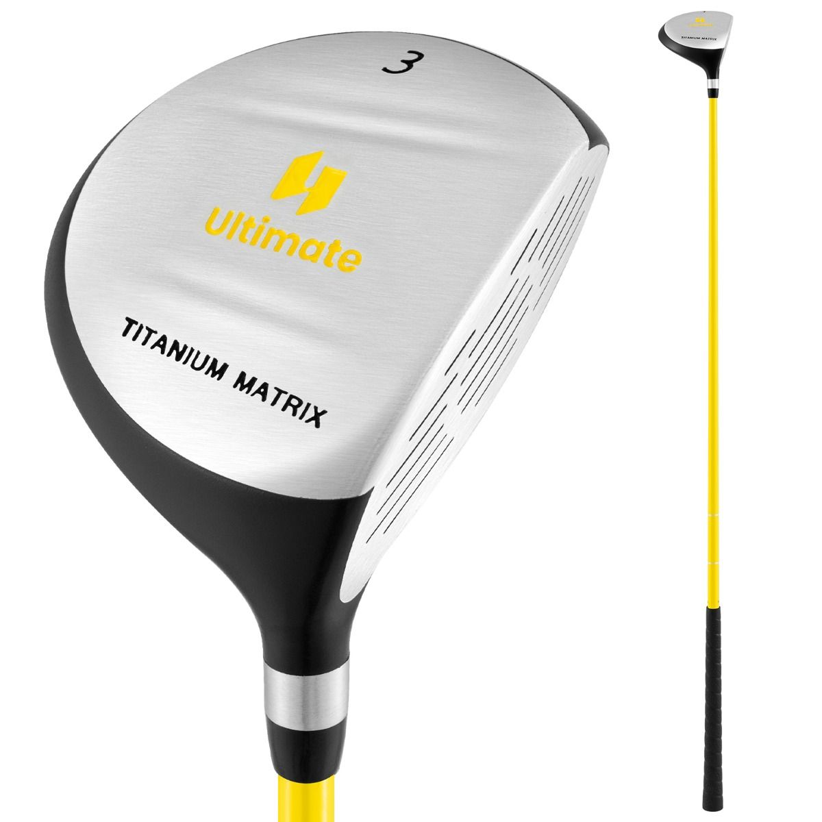 Coast Junior Fairway Hout #3 - 165 cc clubhoofd - glasvezel shaft - geel - 86 cm