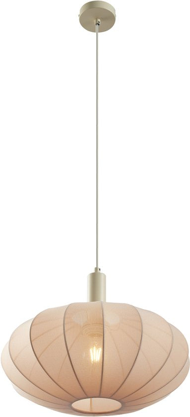 QAZQA bida - Japandi Hanglamp - 1 lichts - Ø 42 cm - Beige - Woonkamer | Slaapkamer | Keuken