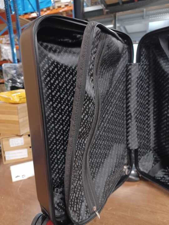 ONYX Handbagage Koffer 35 L - Spinner wielen - Lichtgewicht Trolley - Dubbel TSA Slot - Handig voorvak - 55 cm - Zwart