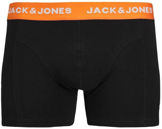 Jack & Jones JACTOM Boxershorts Heren - 7-pack - Zwart - Gekleurde Tailleband - Katoen Stretch - Maat L
