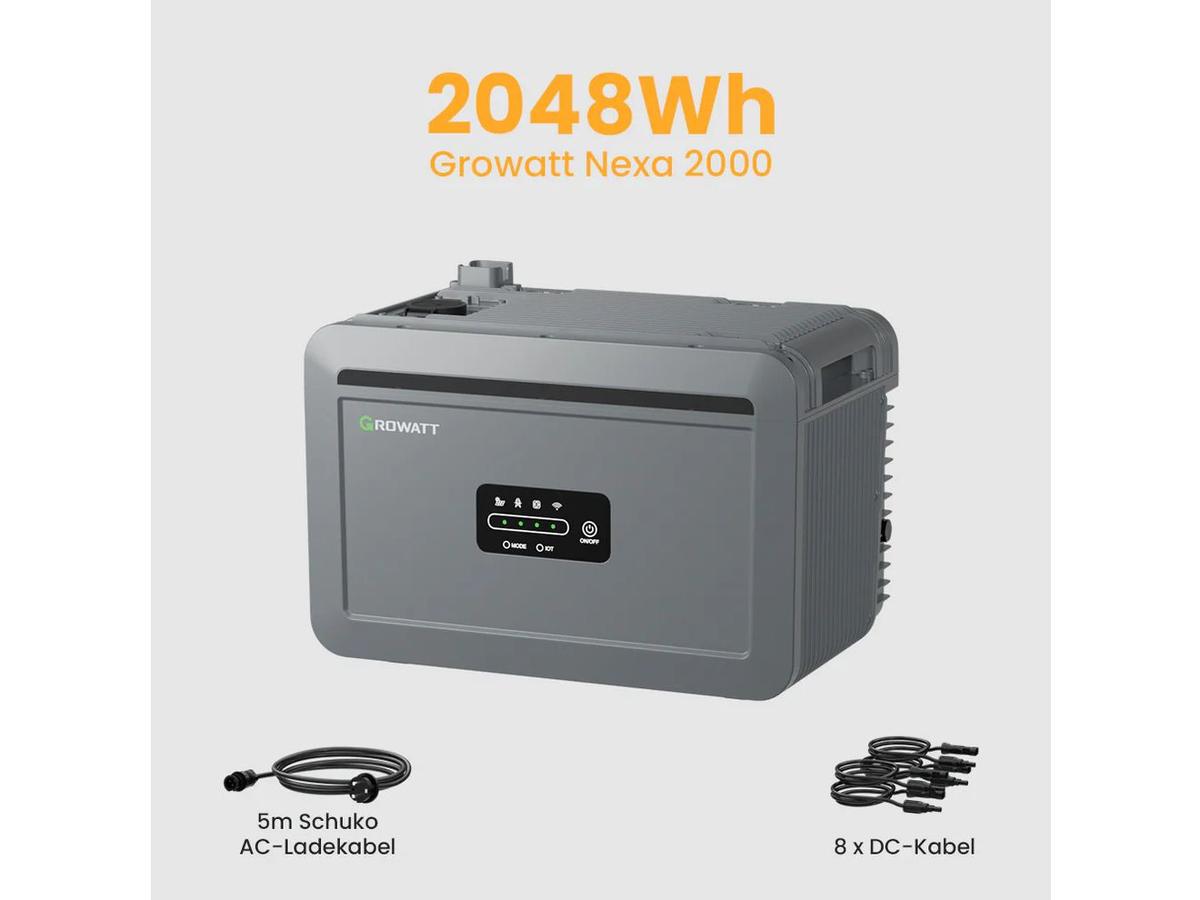 Growatt Nexa 2000 Thuisbatterij - Uitbreidingsbatterij - Compact Design - 48V