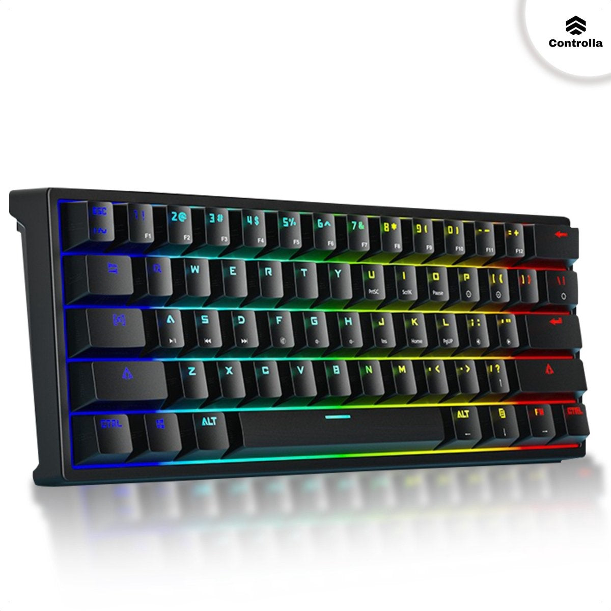 Gaming keyboard 60 % - Mechanisch gaming toetsenbord 60 procent - Toetsenbord gaming - QWERTY