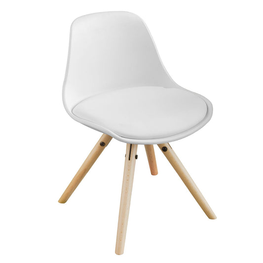 SoBuy Kinderstoel met Gevoerde Zitting - 34 X 34 X 56 Cm - Wit