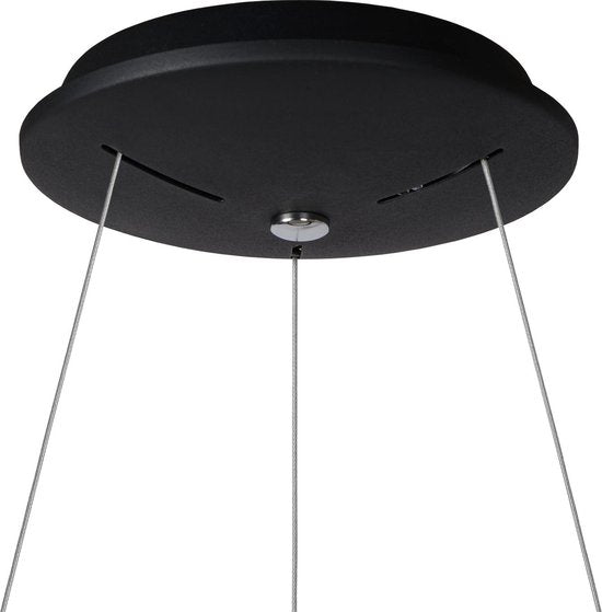 Lucide TALOWE LED - Hanglamp - Ø 60 cm - LED Dimbaar - 1x39W 3000K - Zwart