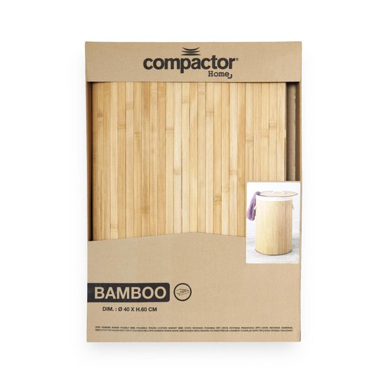 Compactor Wasmand Bamboe 40 X 60 Cm Bruin