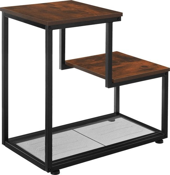 tectake® - Bijzettafel Halifax - salontafel - industrial dark - 404271