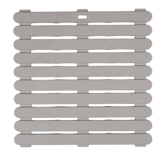 WENKO Indoor & Outdoor Doucherooster Taupe - 55 x 55 cm - Antislip