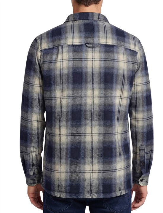 Superdry - Miller Jack Wol Blauw - Heren - Maat XL - Modern-fit - maat XL