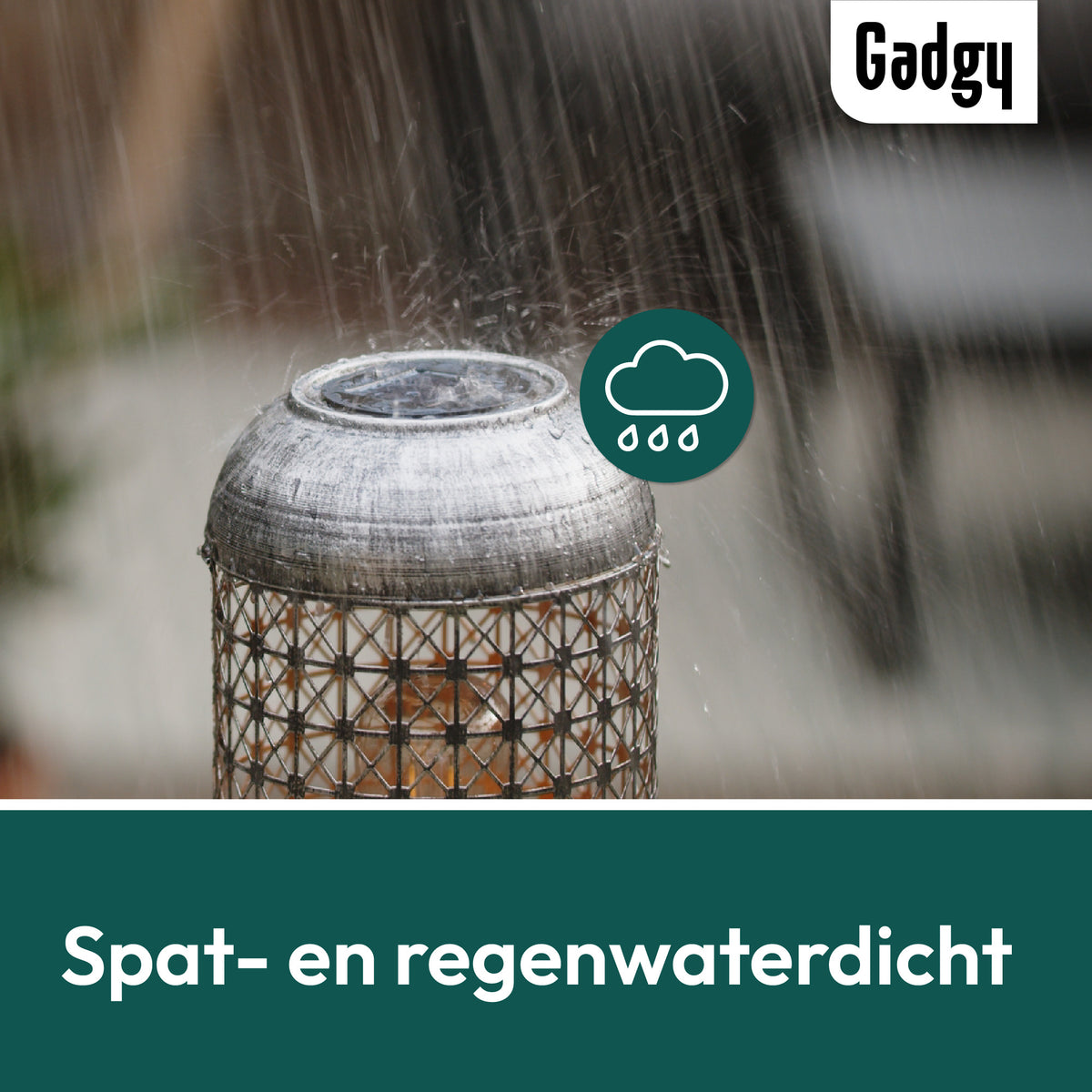 Gadgy Solar Tuinverlichting Staande Lamp Terras - Buitenlamp Zonne Energie Balkon & Tuin - Driepoot Tuinlamp Led Buiten - Tuinverlichting op Zonneenergie - Lantaarn voor Buiten Verlichting - Tuinlampen - Zilver / Zwart / Goud