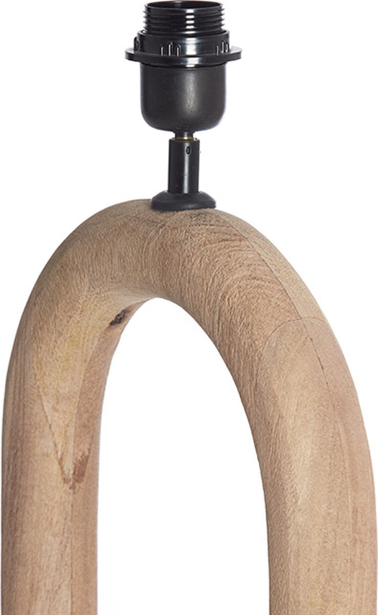 Light & Living tafellamp Paceco bruin – 30x12x59 cm – houten lampvoet – woonkamer | slaapkamer