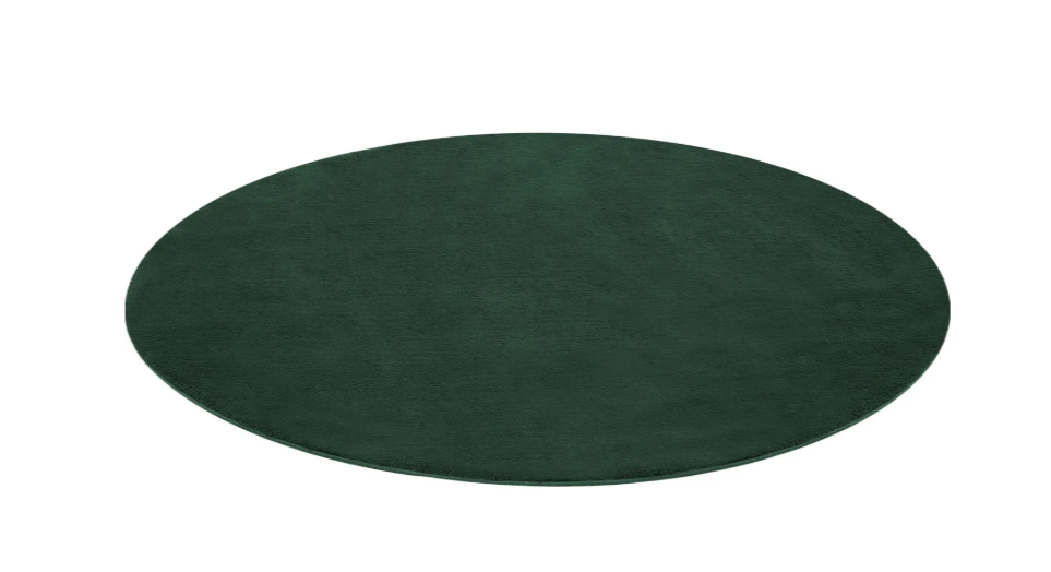 Tectake Soft Zone Rond Vloerkleed Ø 120 cm – Groen – Extra Zacht en Wasbaar