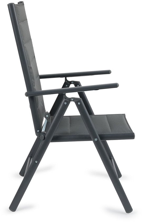 909 OUTDOOR Tuinstoelen met Padding Set/2 - Inklapbaar - Verstelbaar - Aluminium&Polyester- 67x56x106 cm