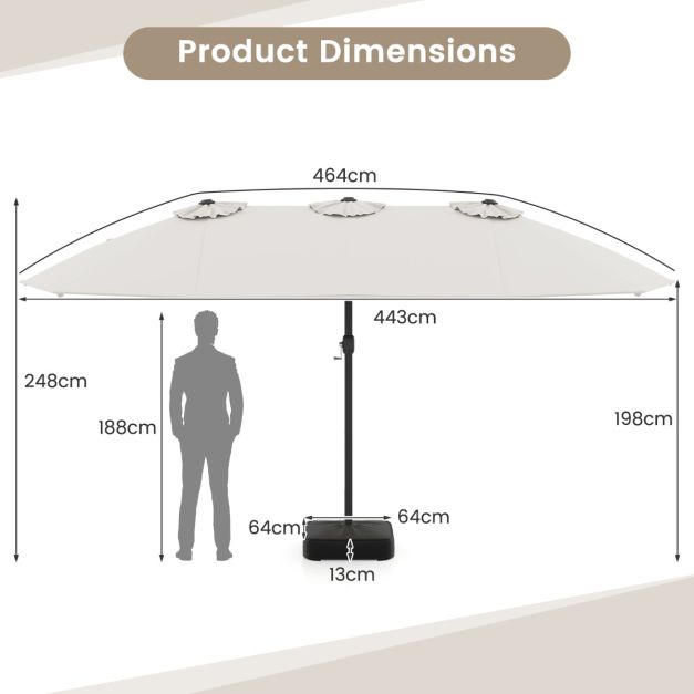 Coast Strandparasol 220 cm - UPF50+ - Kantelbaar - Met Bekerhouder/Draagtas