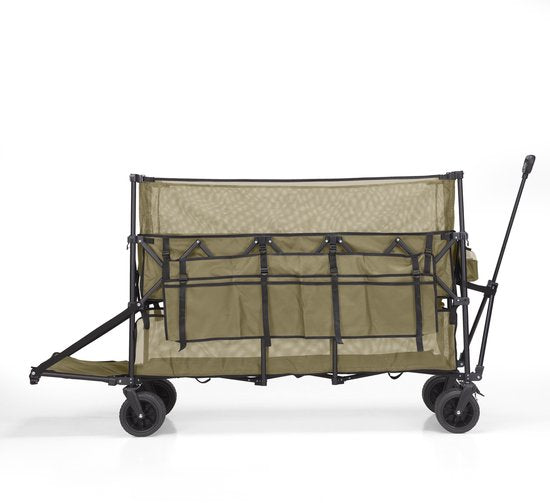 Mr. Fold Bolderkar XXL - opvouwbaar - 600L - 300KG - Groen - all-terrain wielen