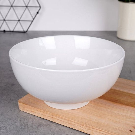 Schaal Porselein Wit 20 cm, 1,6 l - Fruitschaal - Serveerschaal - Schaaltje