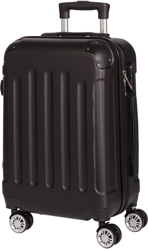 Handbagage Koffer - Trolley - 48L - Lichtgewicht - Cijferslot - 4 wielen - 56x37x24cm - Zwart