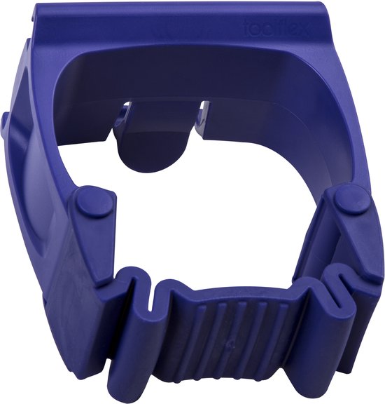 Toolflex Bezemhouder en Tuingereedschap Ophangsysteem - Geschikt voor Ø15-35 mm Gereedschappen - Aluminium rail - 94cm - Incl. 5 gereedschapshouders en montagemateriaal - Paars