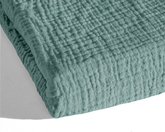 Sleeptime 2 in 1 Mousseline Dekbed - Dekbed zonder Overtrek Inclusief Kussensloop - 240x200 - Groen